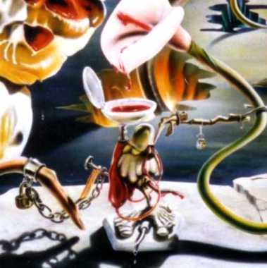 Suizidgefaehrdetes Popcorn traeumt von psychosexueller Bewusstseinserweiterung, Acrylgemälde von Ernst Georg Stief